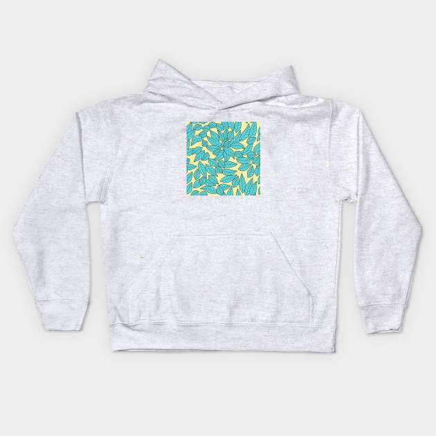 Leaves illustration Kids Hoodie by Pop Cult Store